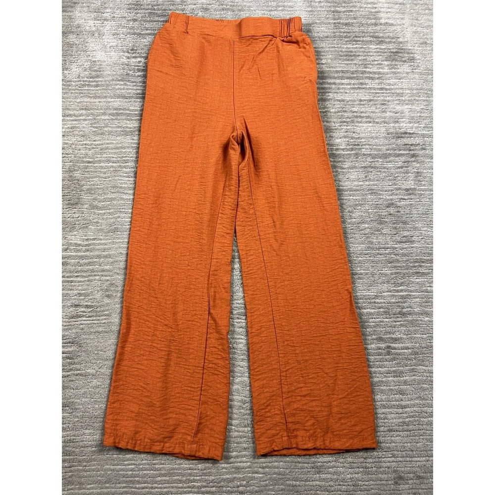 HG Pants Womens‎ Small Burnt Orange Pull On Elastic Waist 100% Cotton Casual